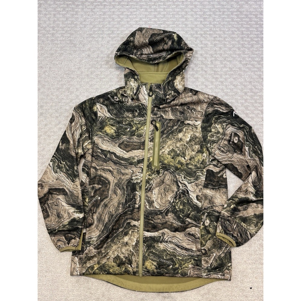 Remote Mossy Oak Hooded Lightweight Full Zip Jacket Camo Hunting Fishing